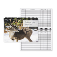 Top Bound Spiral Bucks Check Register | BPCRL-11