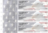 American Flag Multi Purpose Designer Business Checks | BU3-CDS32-DEP