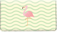 Wading Flamingos Leather Cover