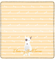 My Bull Terrier Loves Me Leather Cover | CDP-DOG117