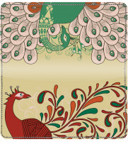 Fancy Peacocks Leather Checkbook Cover | CDP-FUN93