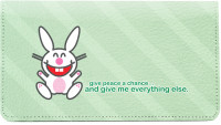 It&#039;s Happy Bunny Peace 2 Leather Cover