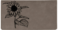 Joyous Sunflower Engraved Leather Cover