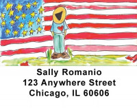 Patriotic Address Labels by Amy S. Petrik | LBAMY-04