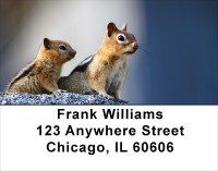 Baby Chipmunk With Mother Address Labels | LBANJ-25