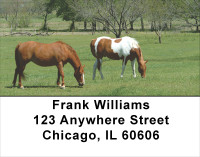 Grazing Green Pastures Horse Address Labels | LBANJ-36