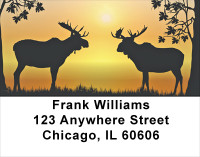 Deer Sunset Silhouettes Address Labels | LBANK-29
