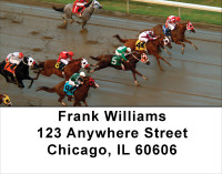 Racing The Ponies Address Labels | LBANK-50
