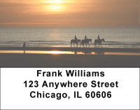 Sunset Horses Address Labels | LBANK-78