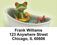 Funky Frogs Address Labels | LBEVC-03