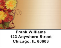 Fall Mums In Bloom Address Labels | LBFLO-33