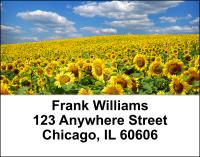 Joyous Sunflowers Address Labels | LBFLO-77