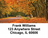 Autumn Roads Address Labels | LBFUN-73