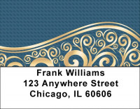 Abstract Black Gold Address Labels 2 | LBGEO-80
