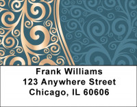 Abstract Black Gold Address Labels 2 | LBGEO-80