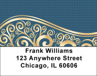 Abstract Black Gold Address Labels 2 | LBGEO-80
