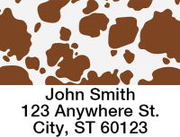 Cowhide Personal Address Labels | LBGEOC-31