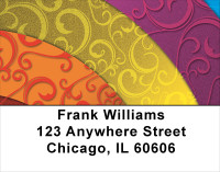 Rainbow Filigree Address Labels | LBGEP-39