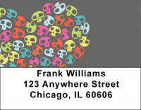 Colorful Skull of Hearts Address Labels | LBGEP-55