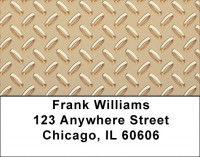 Diamond Plate Texture Address Labels | LBGEP-70
