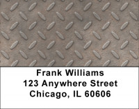 Diamond Plate Texture Address Labels | LBGEP-70