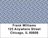 Diamond Plate Texture Address Labels | LBGEP-70