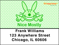 It's Happy Bunny Nice Mostly Address Labels | LBIHB-06