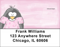 Jen Goode's Ribbon Penguins Address Labels | LBJEN-09