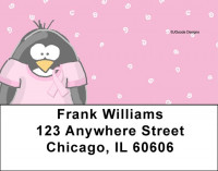 Jen Goode's Ribbon Penguins Address Labels | LBJEN-09