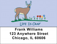 Because of Animals... Life Is Crap Address Labels  | LBLIC-05