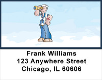 Navy Fun Address Labels | LBMIL-40