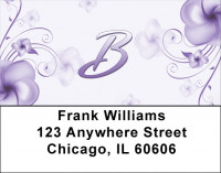 Floral Monogram B Address Labels | LBMONO-02B