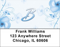 Floral Monogram B Address Labels | LBMONO-02B