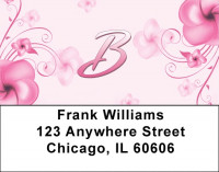 Floral Monogram B Address Labels | LBMONO-02B