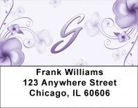 Floral Monogram G Address Labels | LBMONO-02G