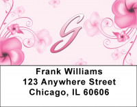 Floral Monogram G Address Labels | LBMONO-02G