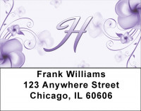Floral Monogram H Address Labels | LBMONO-02H