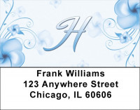 Floral Monogram H Address Labels | LBMONO-02H