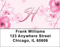 Floral Monogram H Address Labels | LBMONO-02H