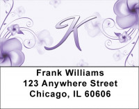 Floral Monogram K Address Labels | LBMONO-02K