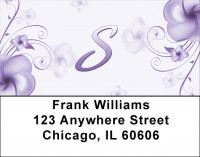 Floral Monogram S Address Labels | LBMONO-02S