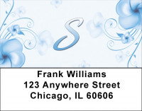 Floral Monogram S Address Labels | LBMONO-02S