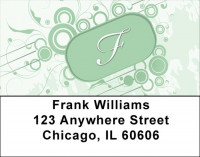 Stylish Monogram F Address Labels | LBMONO-03F