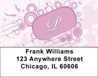 Stylish Monogram P Address Labels | LBMONO-03P