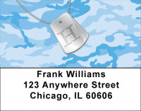 Dog Tag Monogram H Address Labels | LBMONO-04H