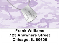 Dog Tag Monogram H Address Labels | LBMONO-04H