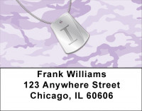Dog Tag Monogram I Address Labels | LBMONO-04I