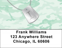 Dog Tag Monogram I Address Labels | LBMONO-04I