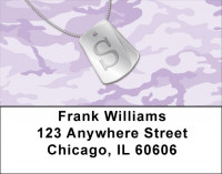 Dog Tag Monogram S Address Labels | LBMONO-04S