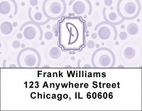 Bubbly Monogram D Address Labels | LBMONO-05D